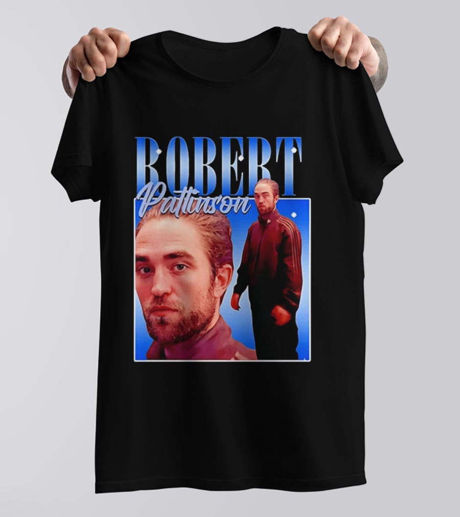 Robert Pattinson Standing Meme Blue Adidas Tracksuit T-Shirt