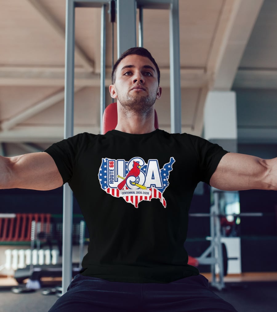 Route 66 USA Centennial 1926 2026 Springfield Cardinals T-Shirt