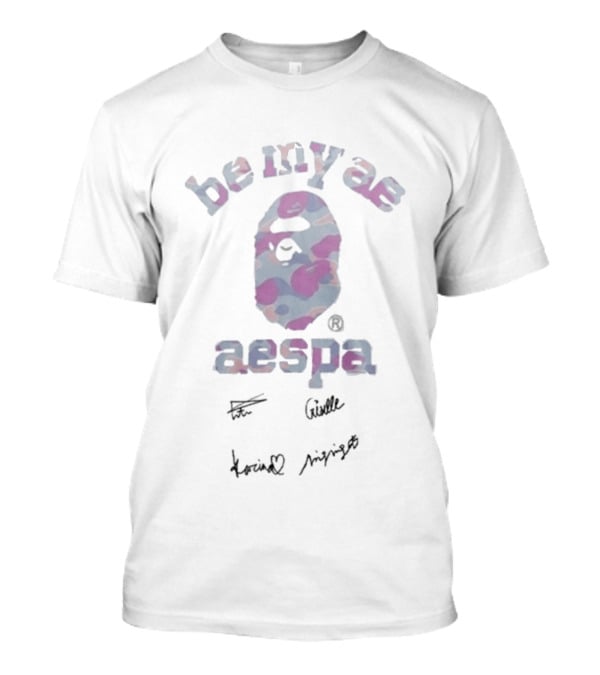 Aespa X BAPE Be My Ape 2026 Signed Limited Edition T-Shirt