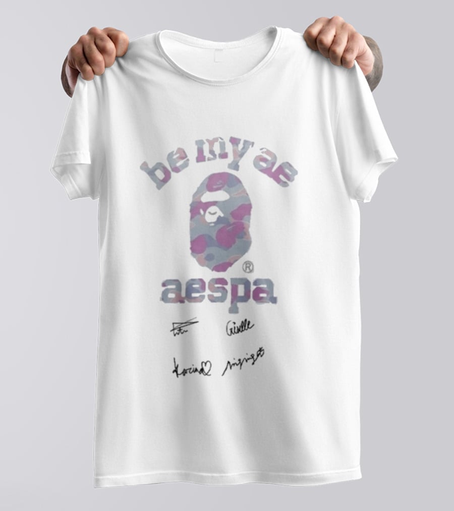 Aespa X BAPE Be My Ape 2026 Signed Limited Edition T-Shirt