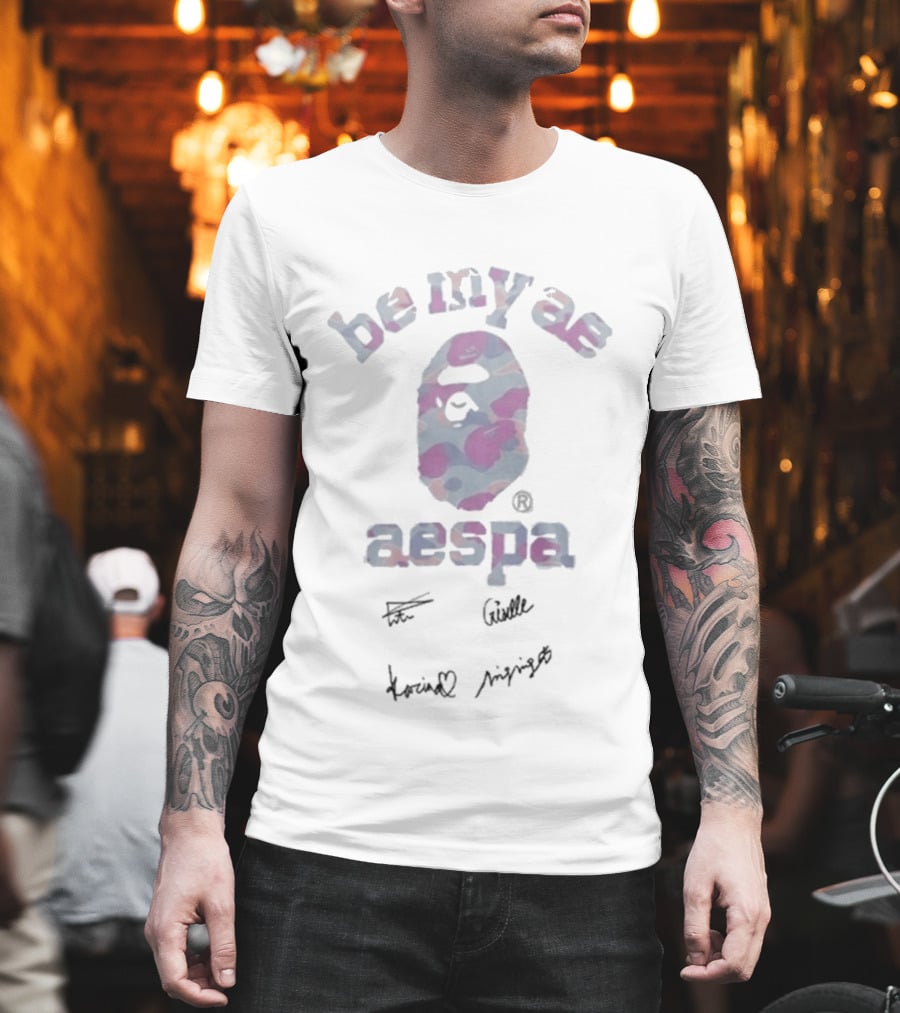 Aespa X BAPE Be My Ape 2026 Signed Limited Edition T-Shirt