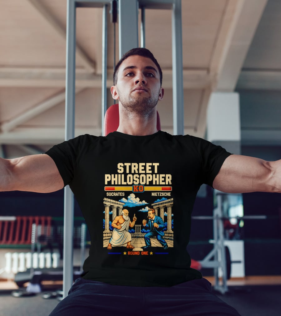 Street Philosopher KO Socrates Nietzsche Round One Colosseum Showdown T-Shirt