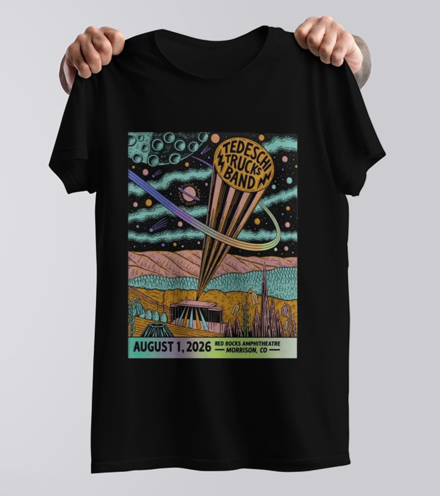 Tedeschi Trucks Band Red Rocks Amphitheatre Morrison CO August 1 2026 Cosmic T-Shirt