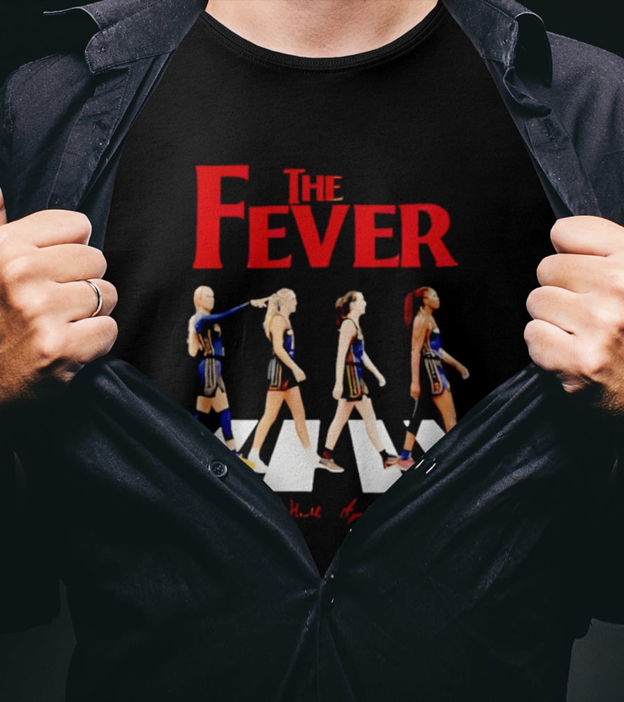 Indiana Fever Basketball Team Abbey Road Beatles T-Shirt