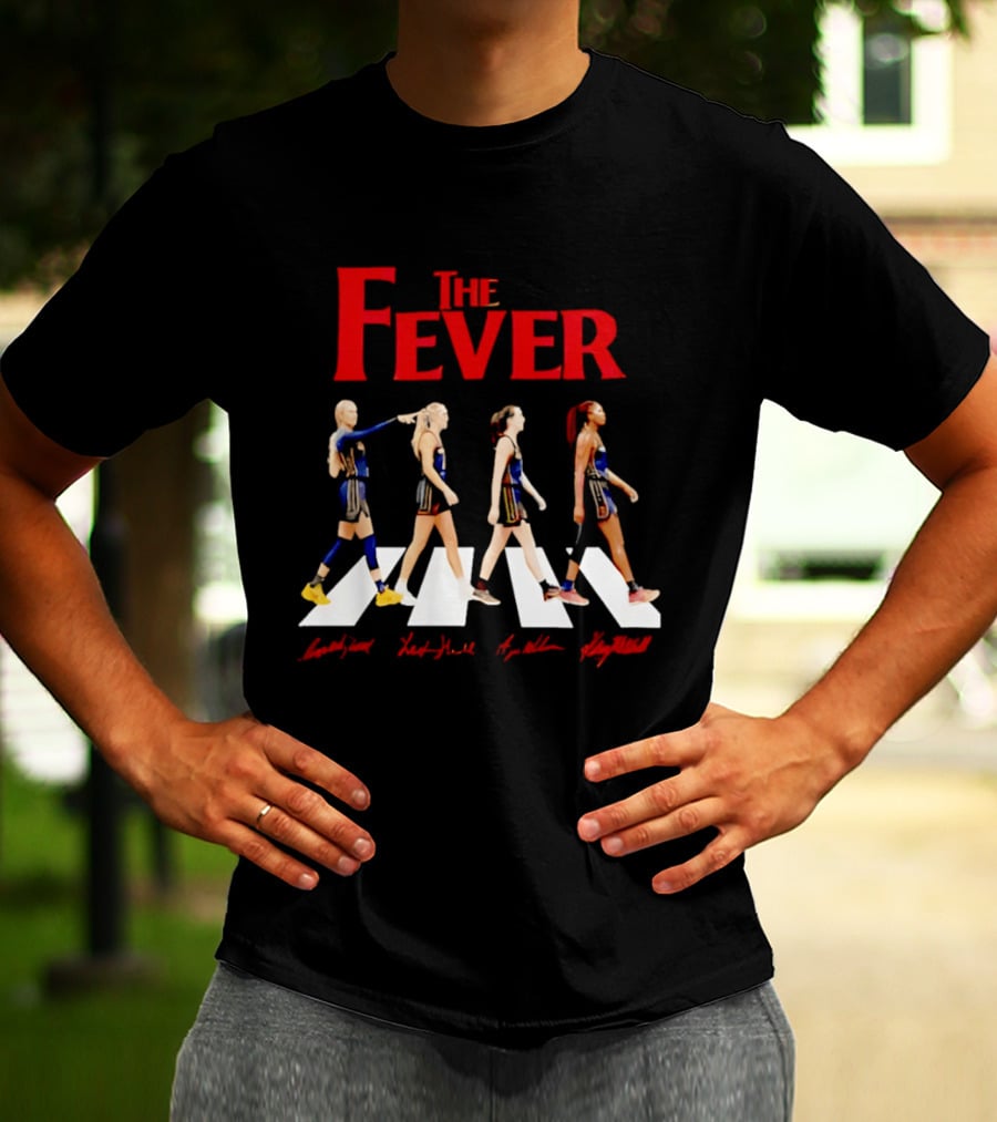 Indiana Fever Basketball Team Abbey Road Beatles T-Shirt