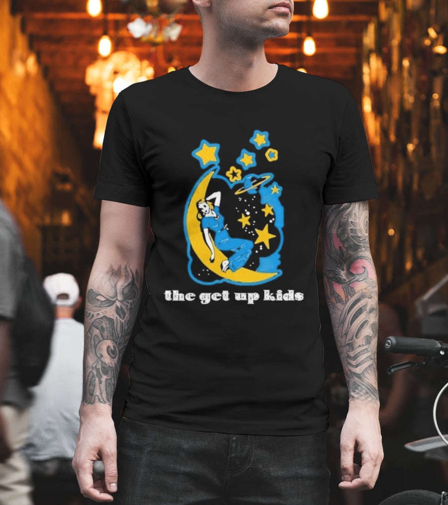 The Get Up Kids Woman On Crescent Moon With Stars T-Shirt
