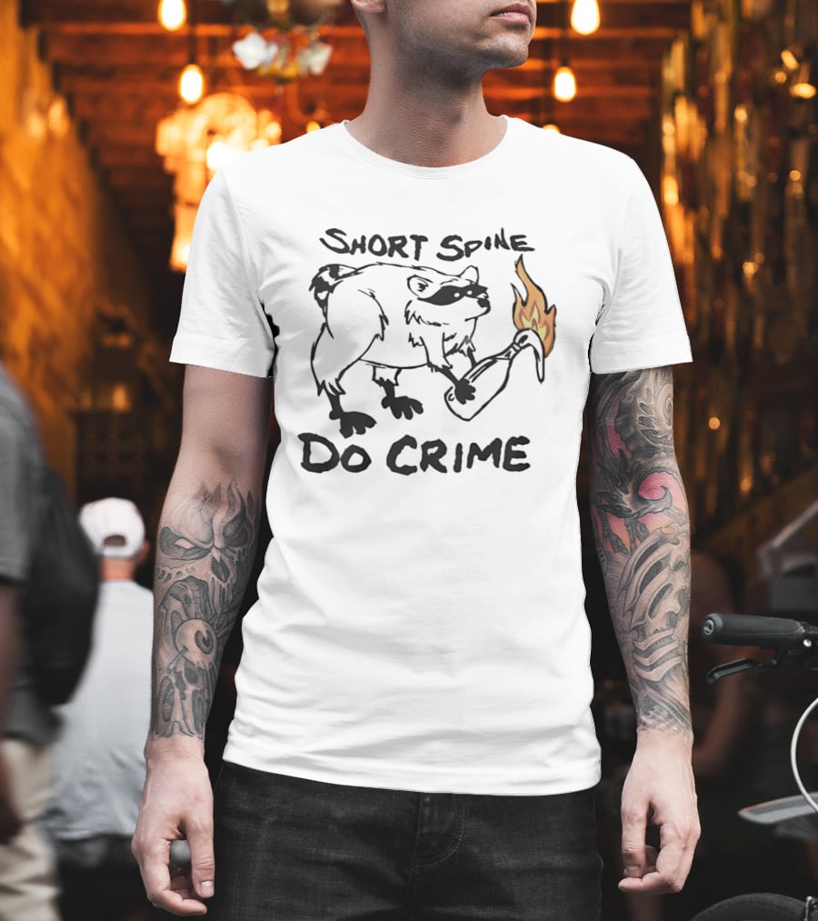 Short Spine Do Crime Jimothy Flame Bear T-Shirt