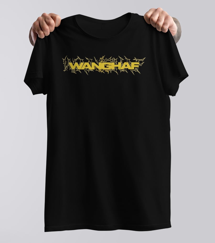 Wanghaf Bold Yellow Text With Tribal T-Shirt