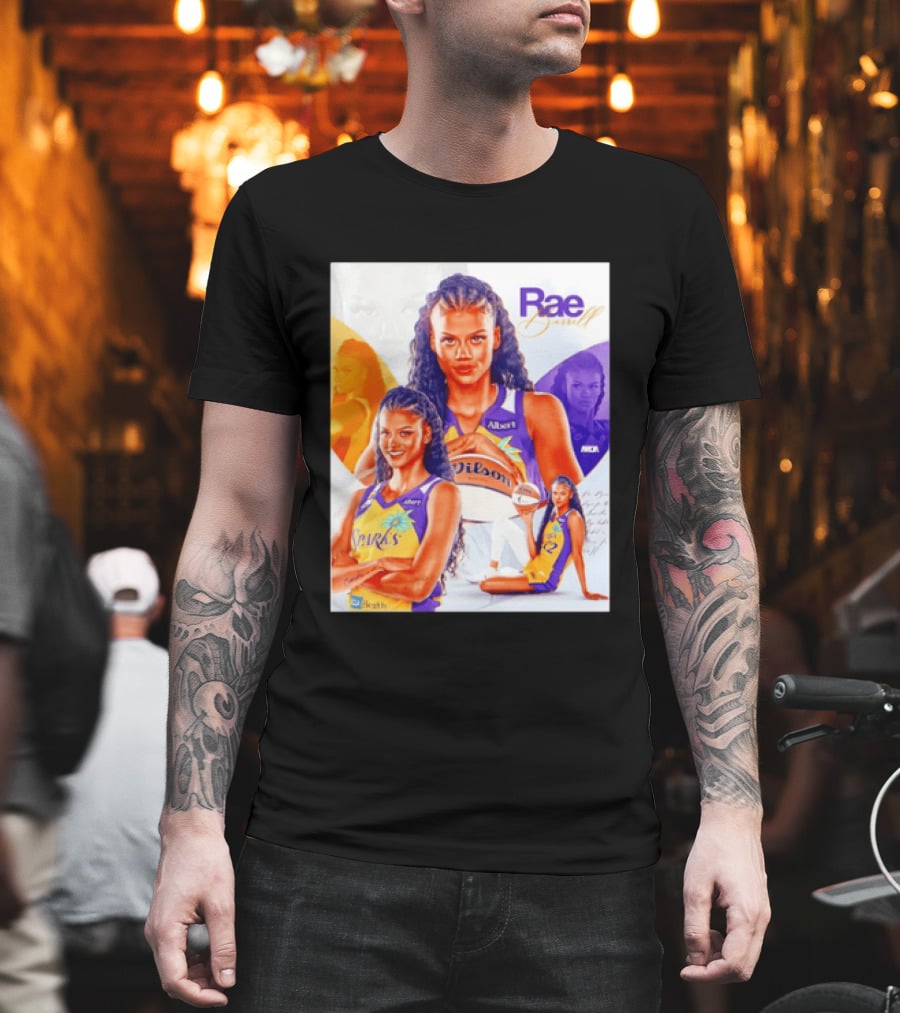 WNBA Rae Burrell Los Angeles Sparks No 22 Wilson Basketball Collage T-Shirt