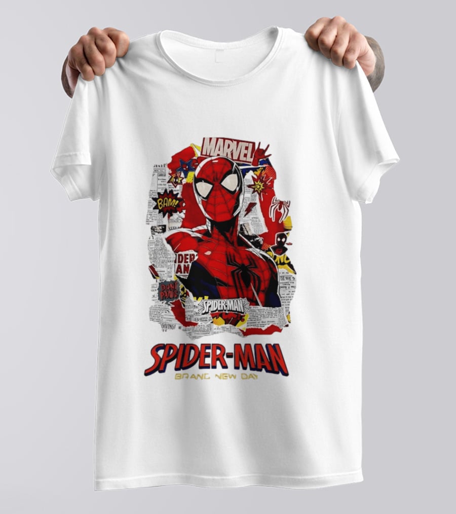 Marvel Spider Man Brand New Day Comic Collage T-Shirt