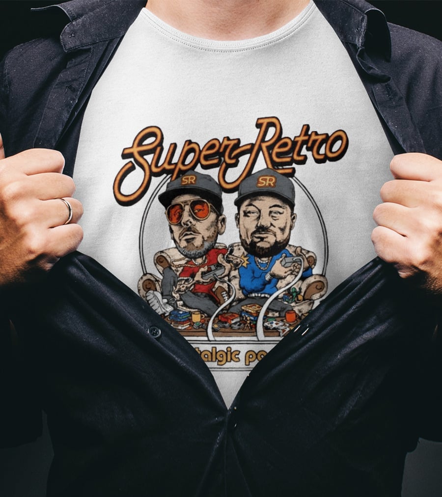 Super Retro SR A Nostalgic Podcast T-Shirt