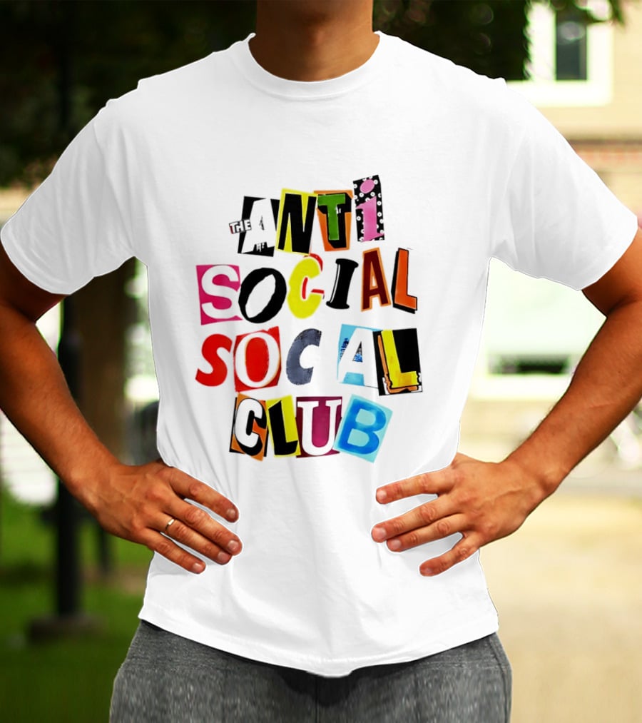 The Anti Social Social Club ASSC Collage Colorful T-Shirt