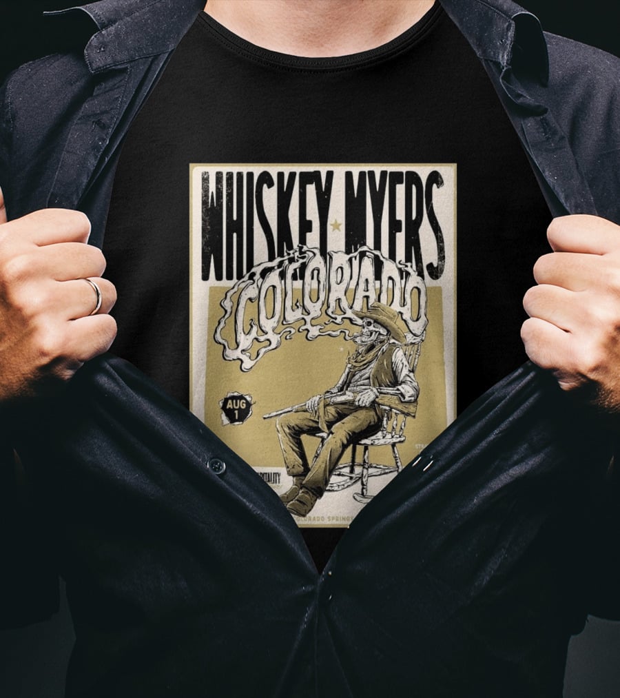 Whiskey Myers Colorado Springs Southern Hospitality Tour August 1 Ford Amphitheater 2026 T-Shirt