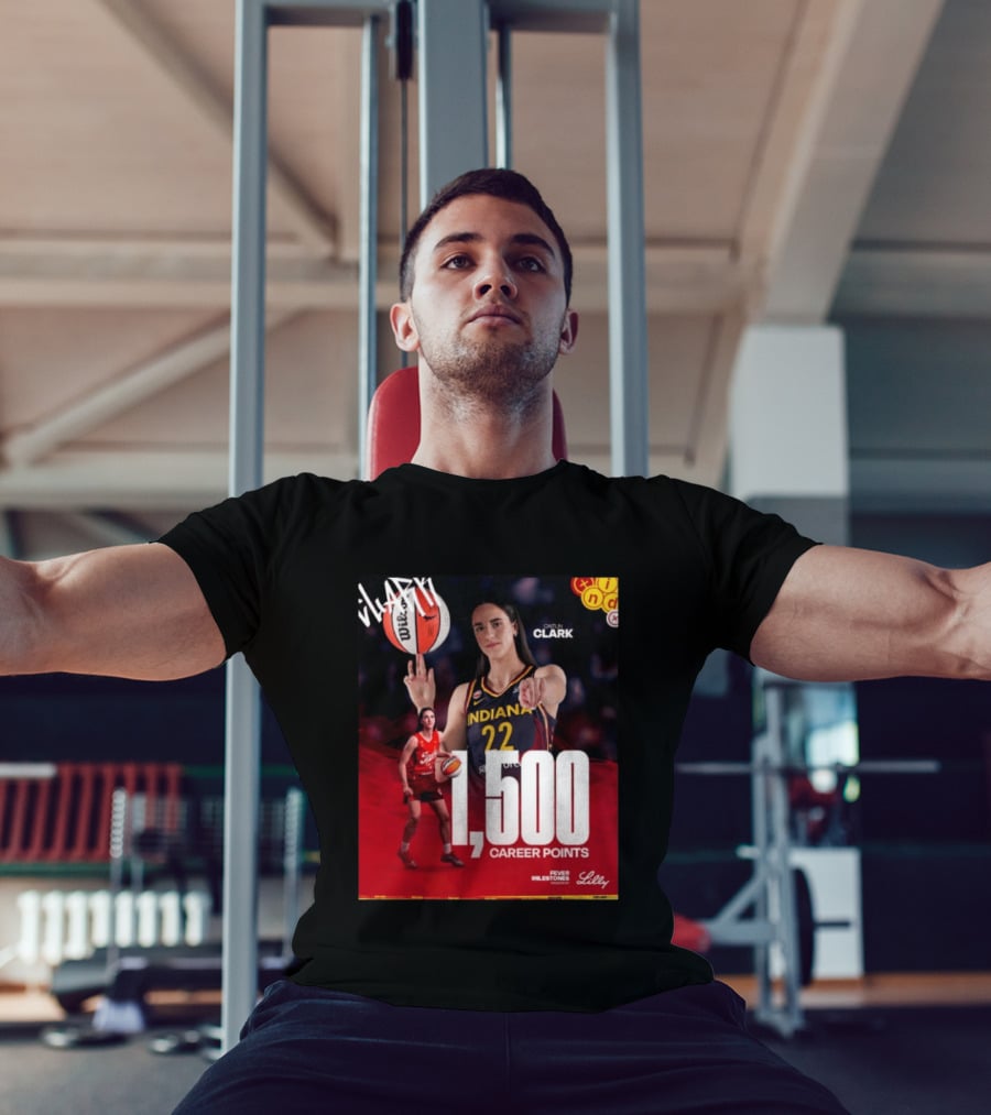 Caitlin Clark Indiana Fever 1500 Career Points Milestone Celebration WNBA Fever Milestones T-Shirt