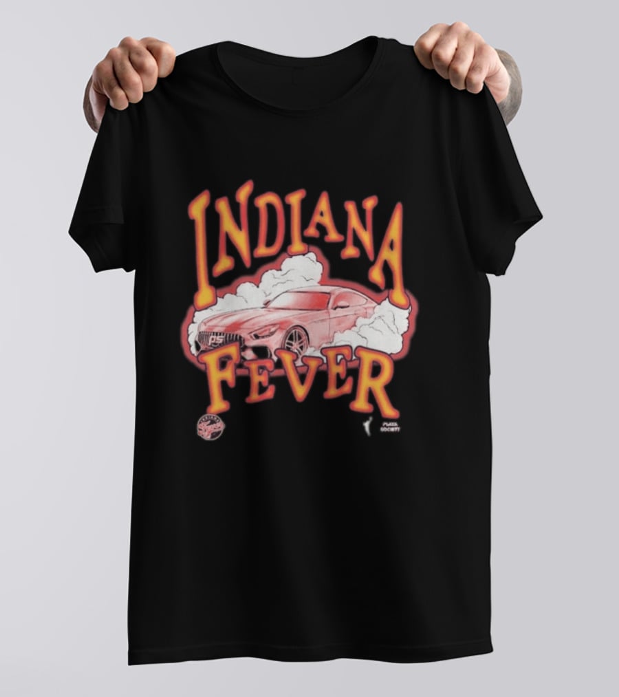 Indiana Fever Playa Society Sketch Car And Smoke T-Shirt