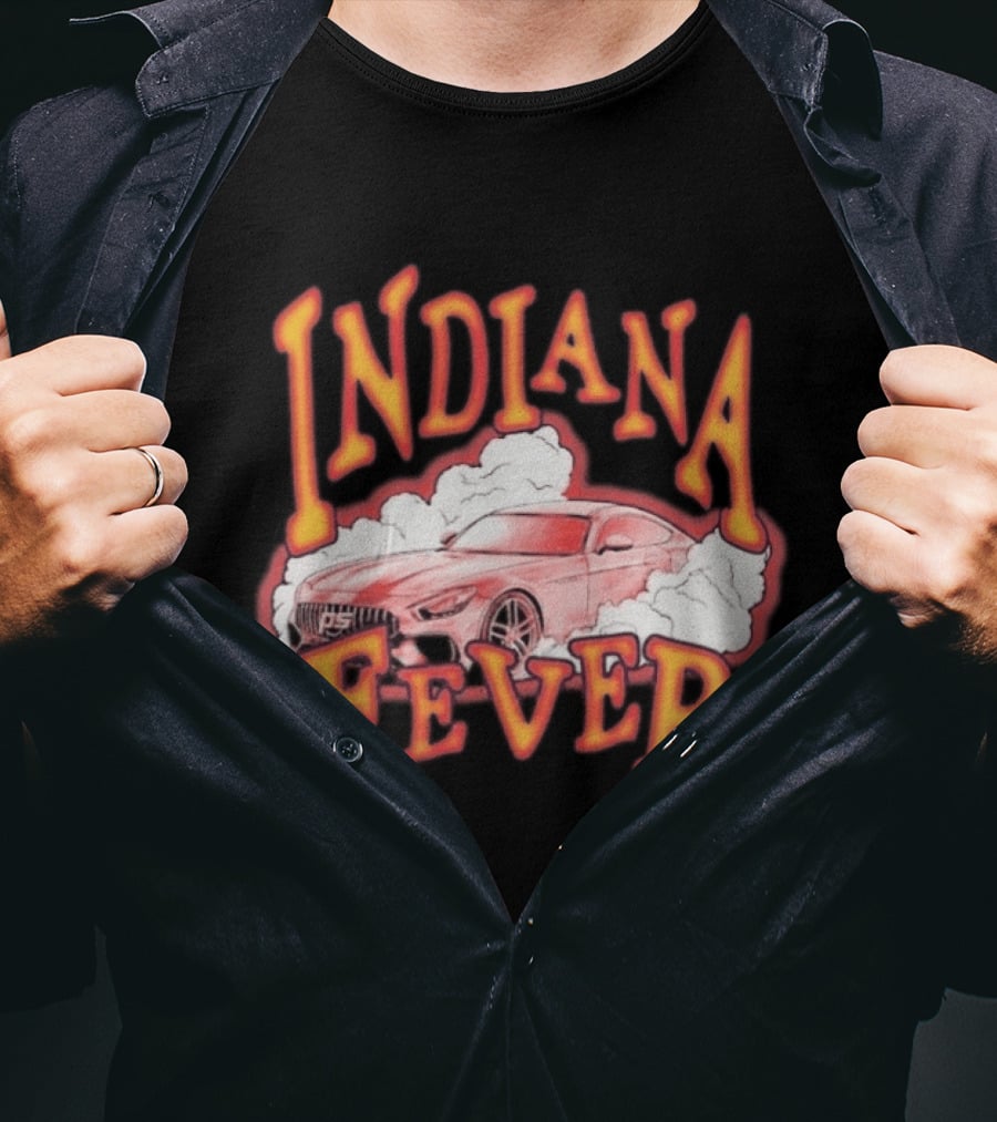 Indiana Fever Playa Society Sketch Car And Smoke T-Shirt