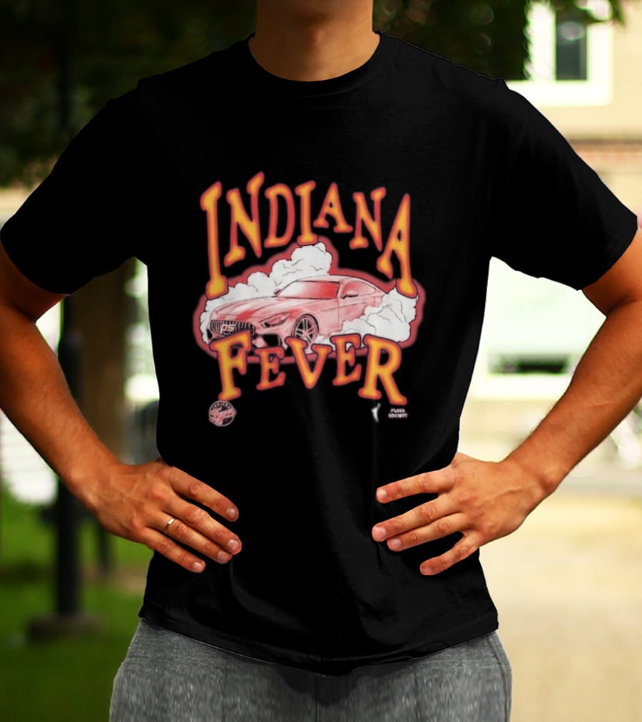 Indiana Fever Playa Society Sketch Car And Smoke T-Shirt