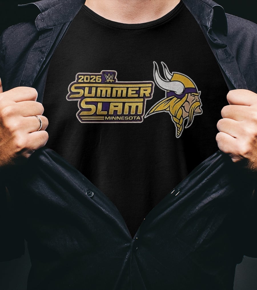 2026 WWE SummerSlam Minnesota Vikings T-Shirt