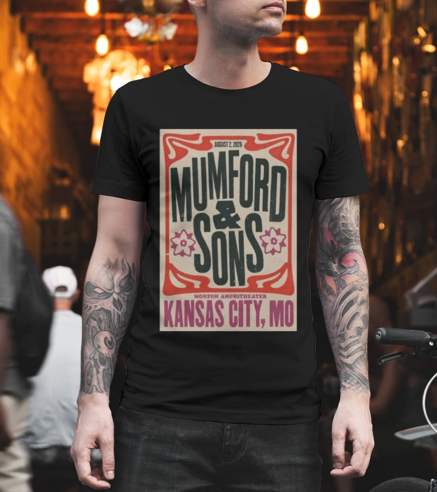 Mumford And Sons August 2 2026 Morton Amphitheater Kansas City MO T-Shirt