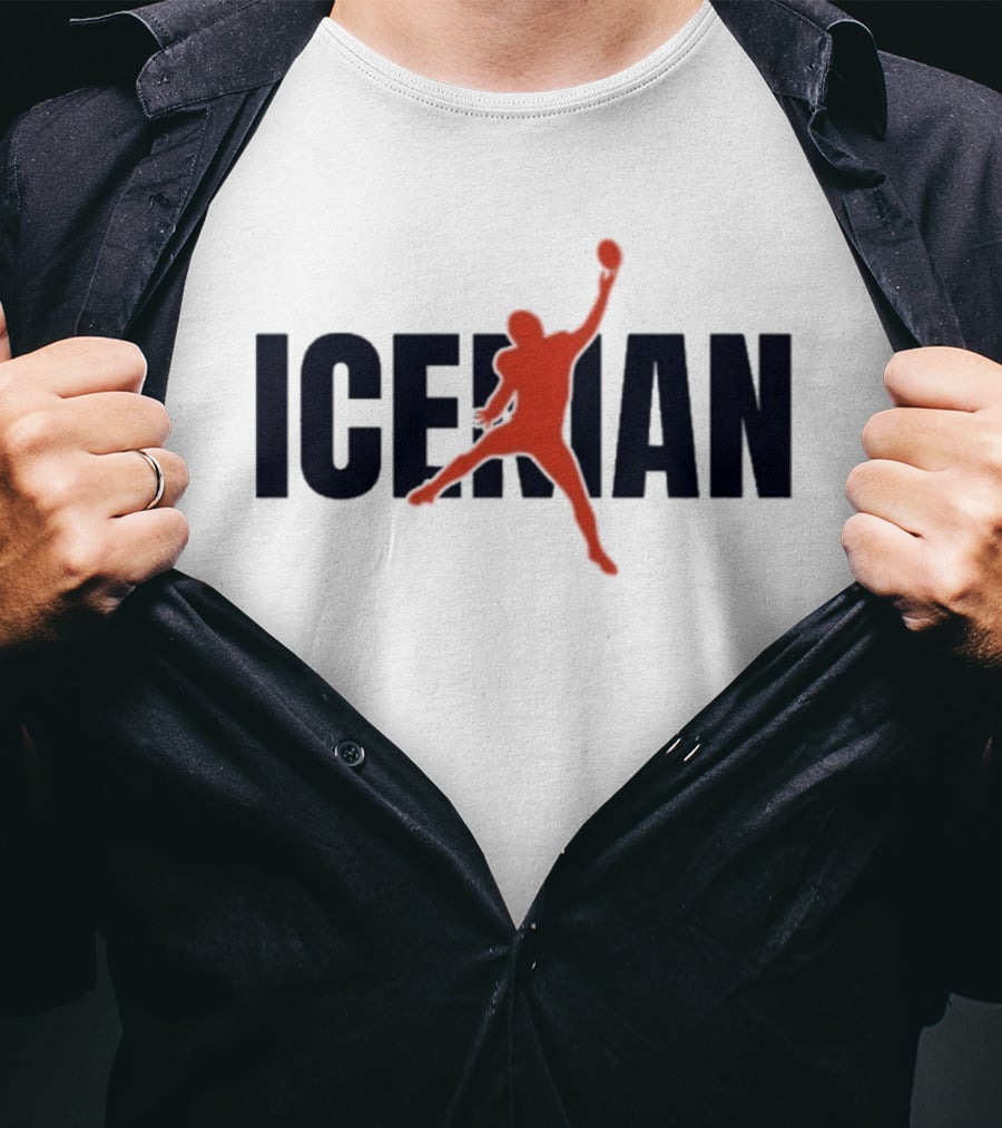 ICEMAN Basketball Silhouette Jumping Pose T-Shirt