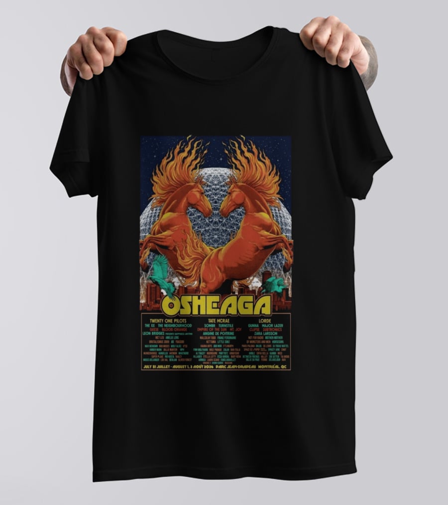 Osheaga Montreal QC 2026 Twenty One Pilots Lorde Concert Parc Jean Drapeau Limited Edition T-Shirt