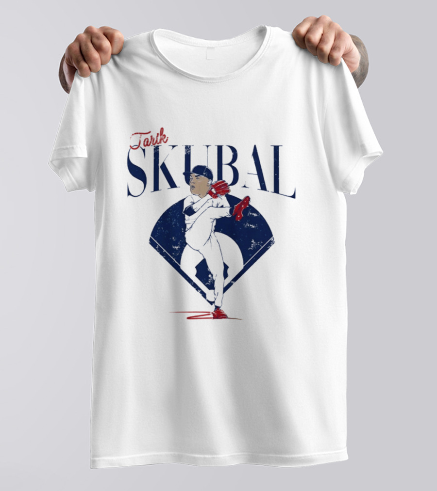 Tarik Skubal Pitcher Caricature MLB Dodgers T-Shirt