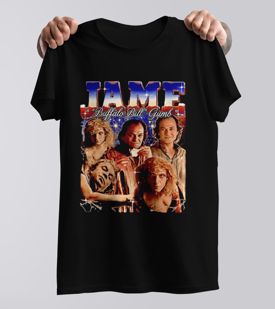 Buffalo Bill Gumb Silence Of The Lambs Movie Character Collage T-Shirt