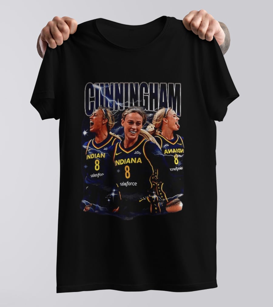 Cunningham 8 Indiana Fever Basketball Salesforce Sports T-Shirt