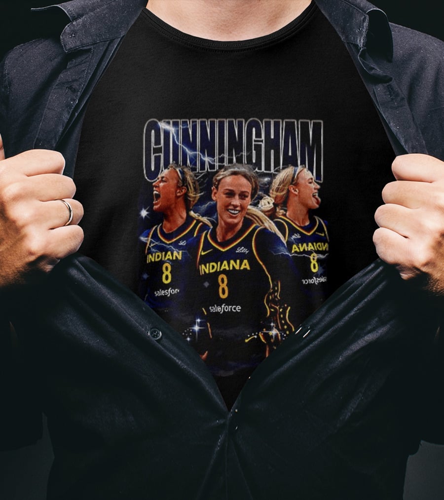 Cunningham 8 Indiana Fever Basketball Salesforce Sports T-Shirt