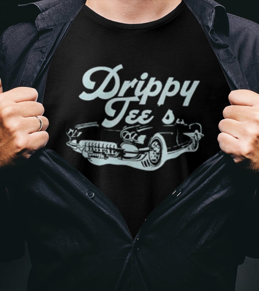 Drippy Tees 1958 Chevrolet Corvette Classic Car T-Shirt