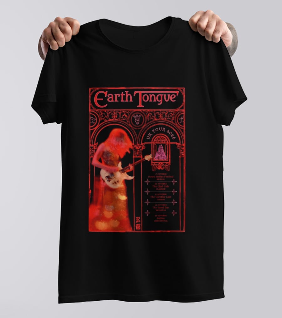 Earth Tongue UK Tour 2026 Down Stokes Festival Bristol Gilded Gothic Artistry T-Shirt