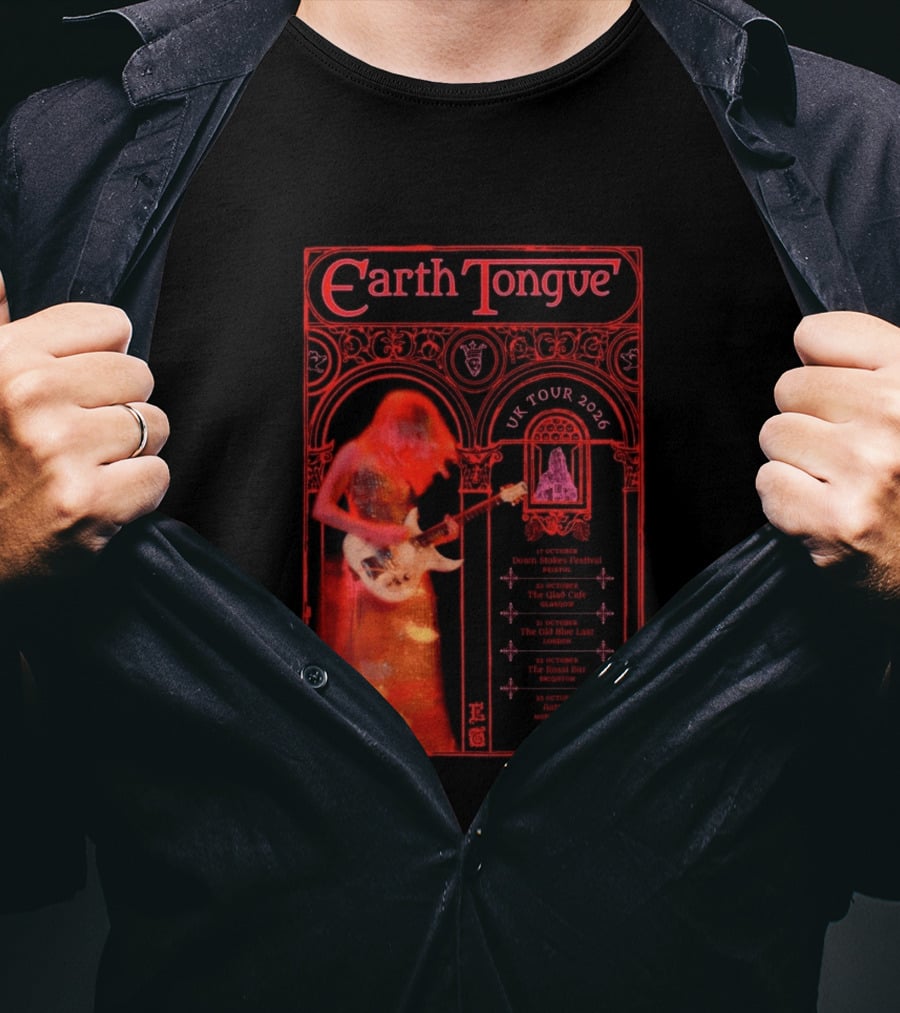 Earth Tongue UK Tour 2026 Down Stokes Festival Bristol Gilded Gothic Artistry T-Shirt