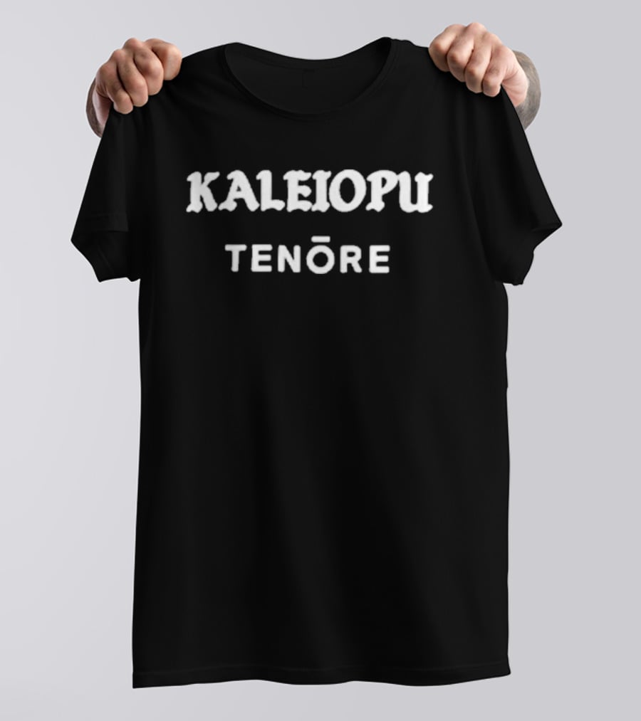 Kaleiopu Tenore Bold Text Style White T-Shirt
