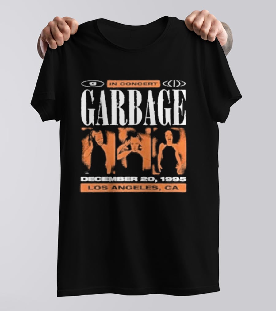 Garbage Live Performance December 20 1995 Los Angeles CA Iconic Concert T-Shirt