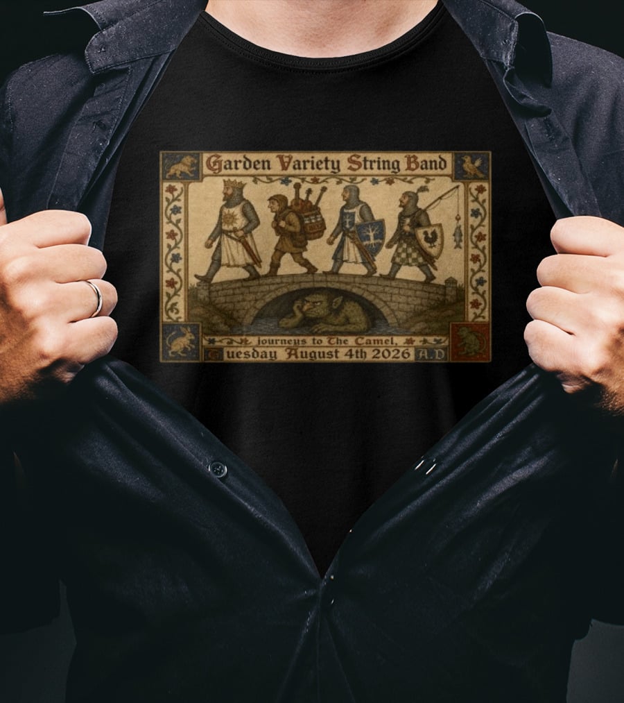Garden Variety String Band Journeys To The Camel Richmond VA August 4 2026 A.D. T-Shirt