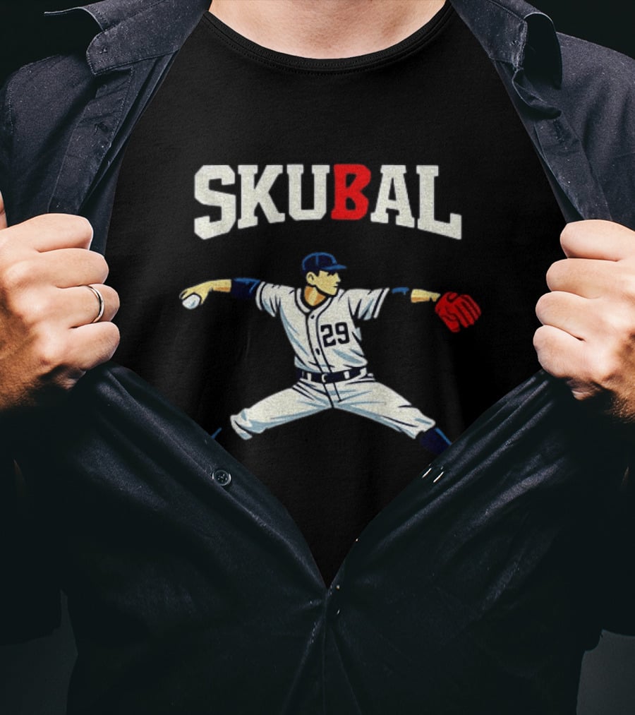 Tarik Skubal 29 Baseball Pitcher Pose MLB Action T-Shirt