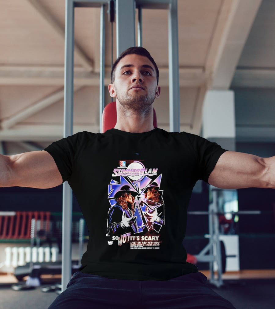 WWF SummerSlam The Undertaker So Hot It's Scary Live On Pay Per View T-Shirt
