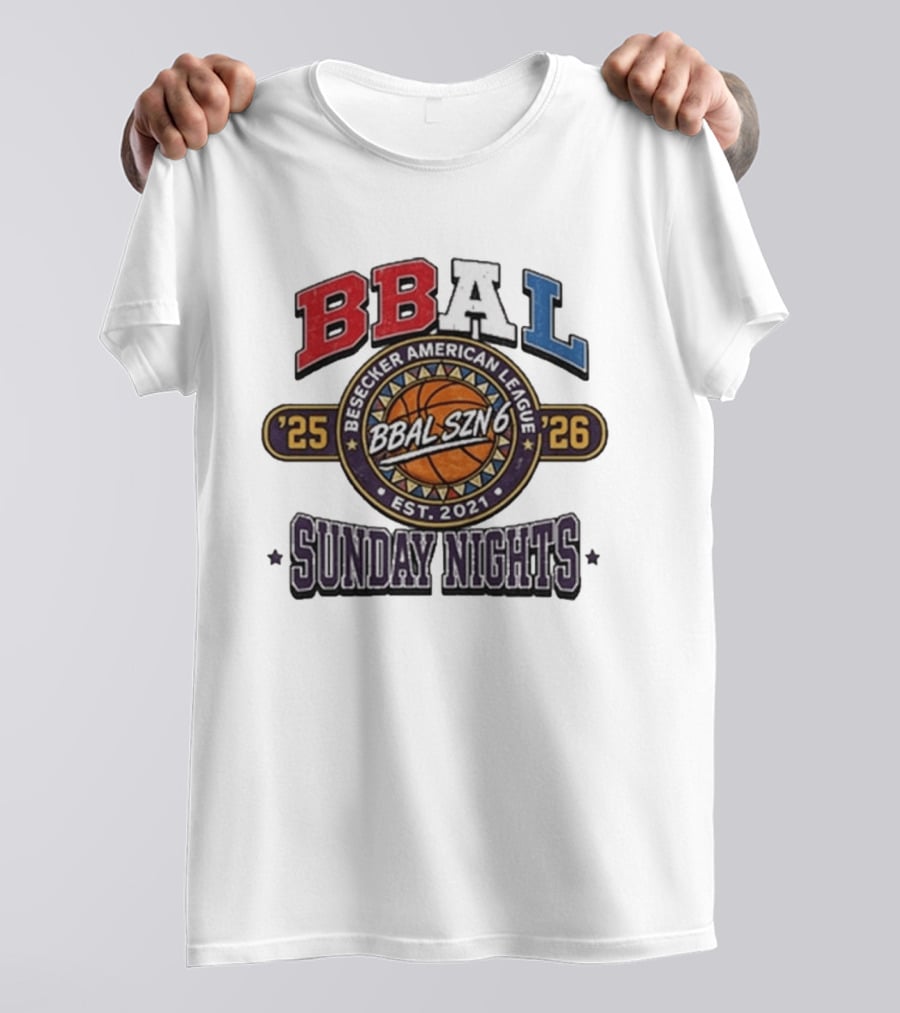 Dave Portnoy Besecker American League BBAL SZN 6 Sunday Nights 2025 2026 T-Shirt