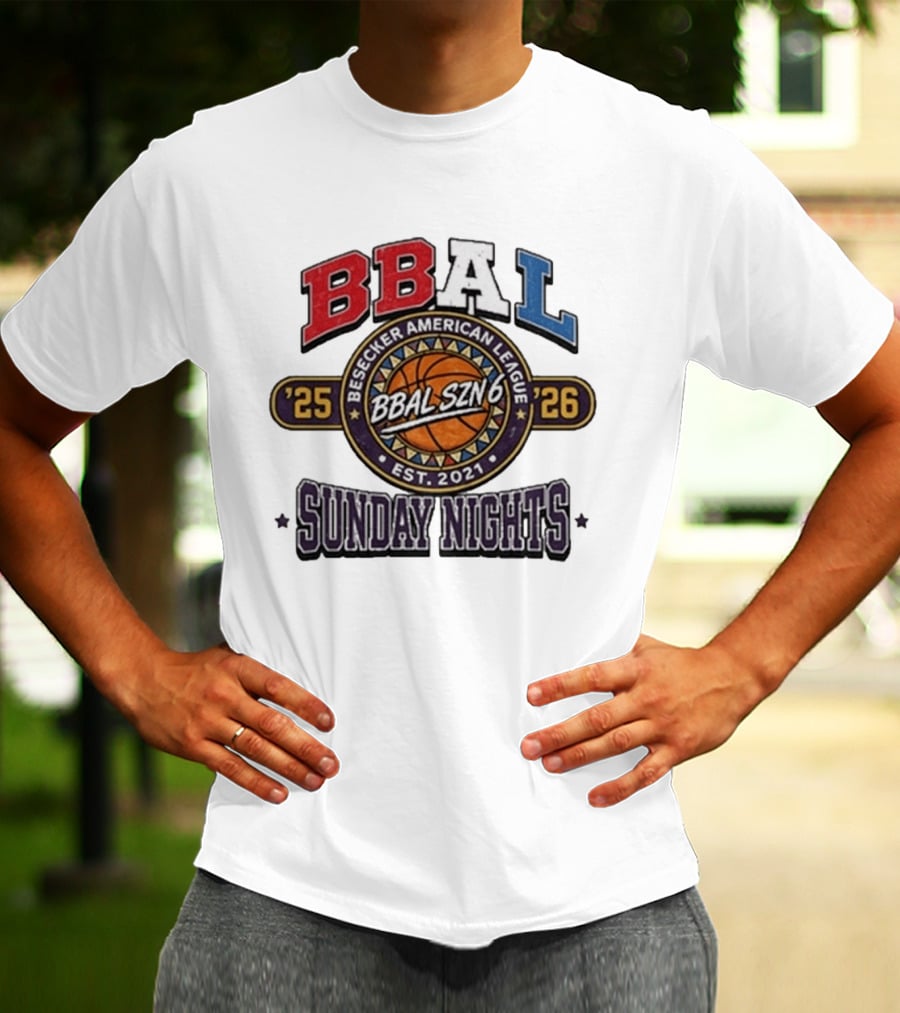 Dave Portnoy Besecker American League BBAL SZN 6 Sunday Nights 2025 2026 T-Shirt