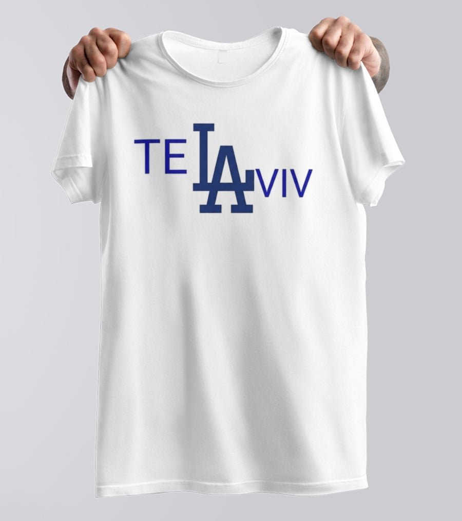 Los Angeles Dodgers Tel Aviv 2026 LA Logo Baseball Connection T-Shirt