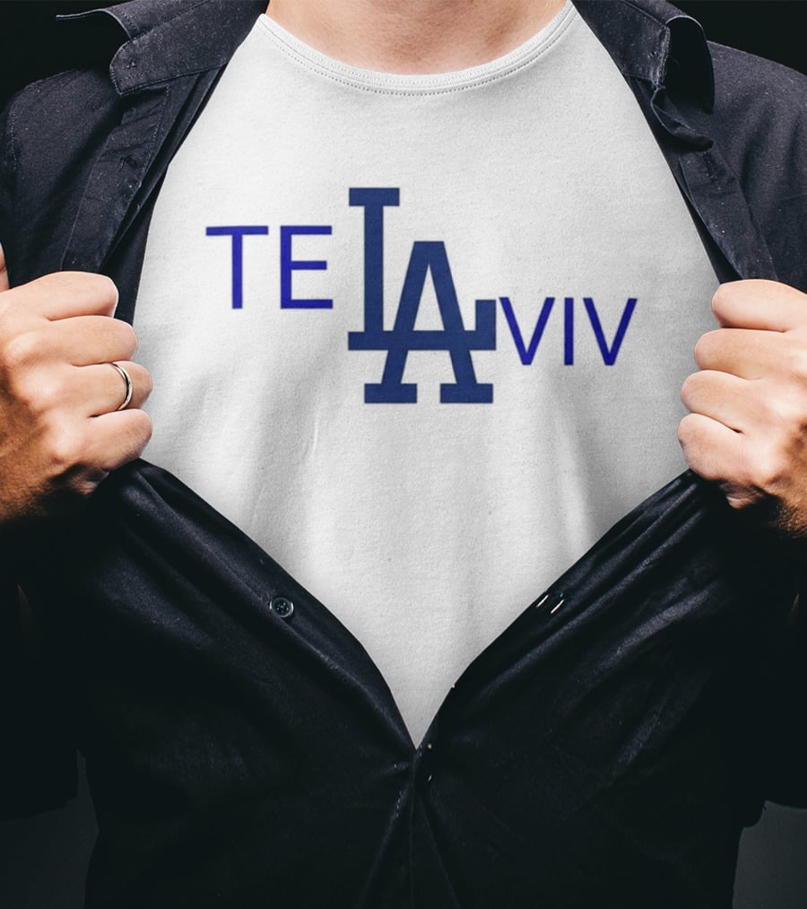 Los Angeles Dodgers Tel Aviv 2026 LA Logo Baseball Connection T-Shirt