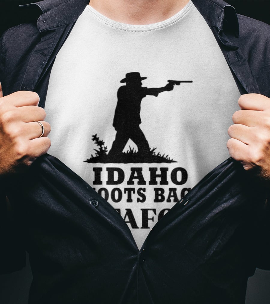 Idaho Shoots Back Fafo Silhouette Cowboy Stance T-Shirt