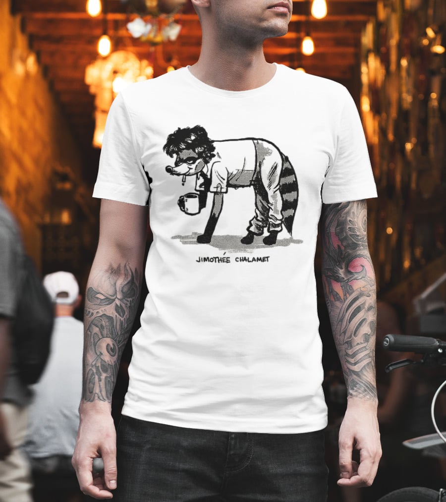 Timothée Chalamet Jimothy Raccoon 2026 Crossover Meme T-Shirt