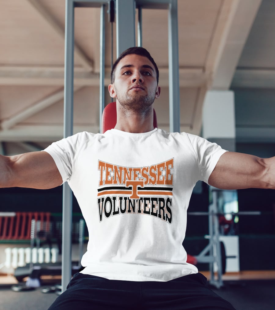 Tennessee Volunteers NCAA Orange Black Arched Block Lettering T-Shirt