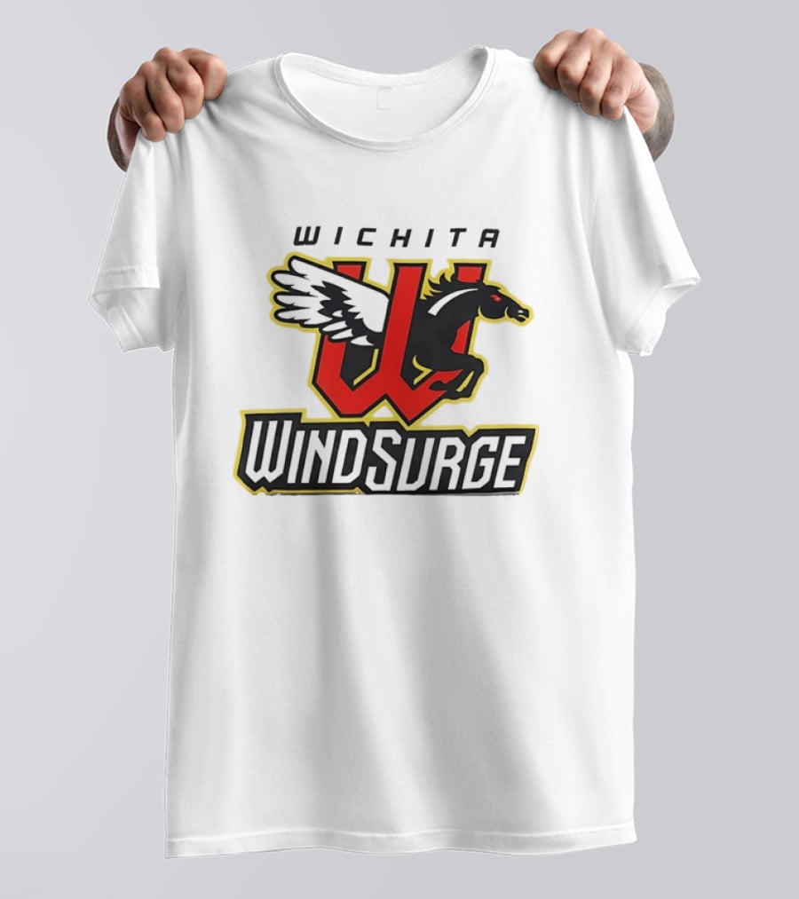 Wichita Wind Surge Black Pegasus Red W T-Shirt