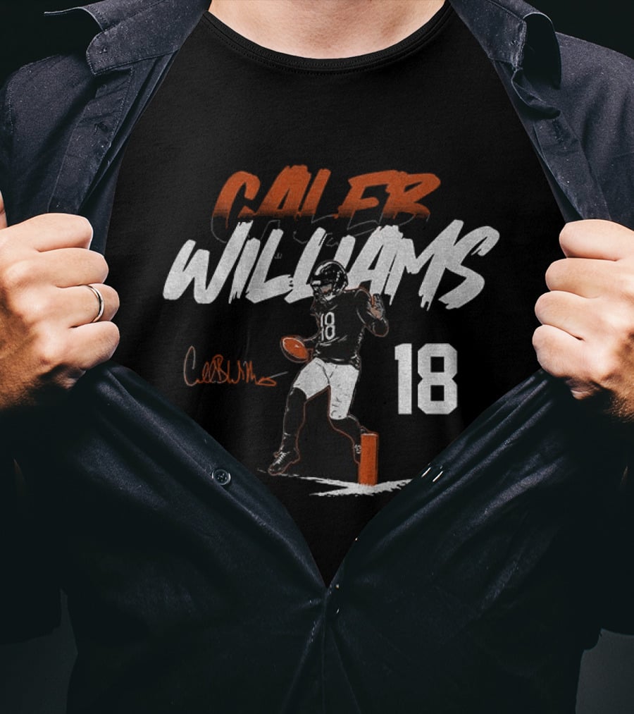 Caleb Williams Chicago Football Number 18 Pose Player T-Shirt