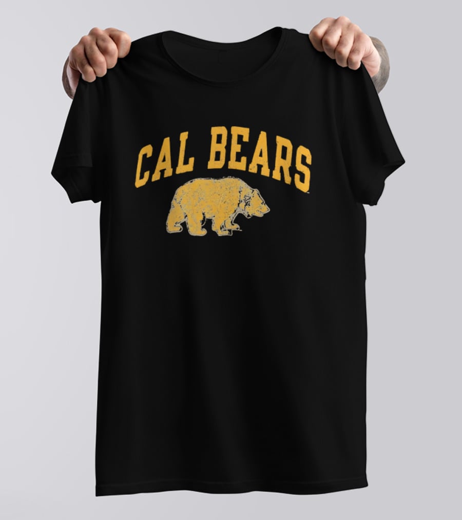 Cal Bears NCAA Distressed Grizzly Bear Profile T-Shirt