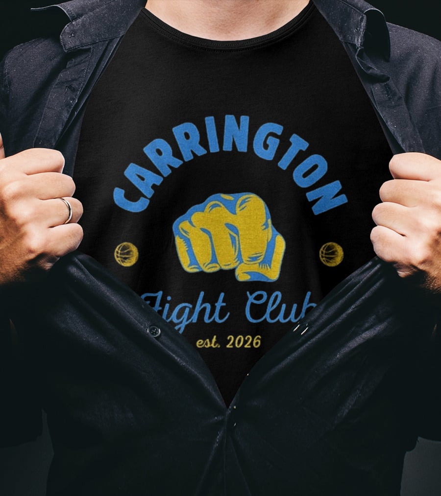 Carrington Fight Club Est 2026 Fist Basketball T-Shirt
