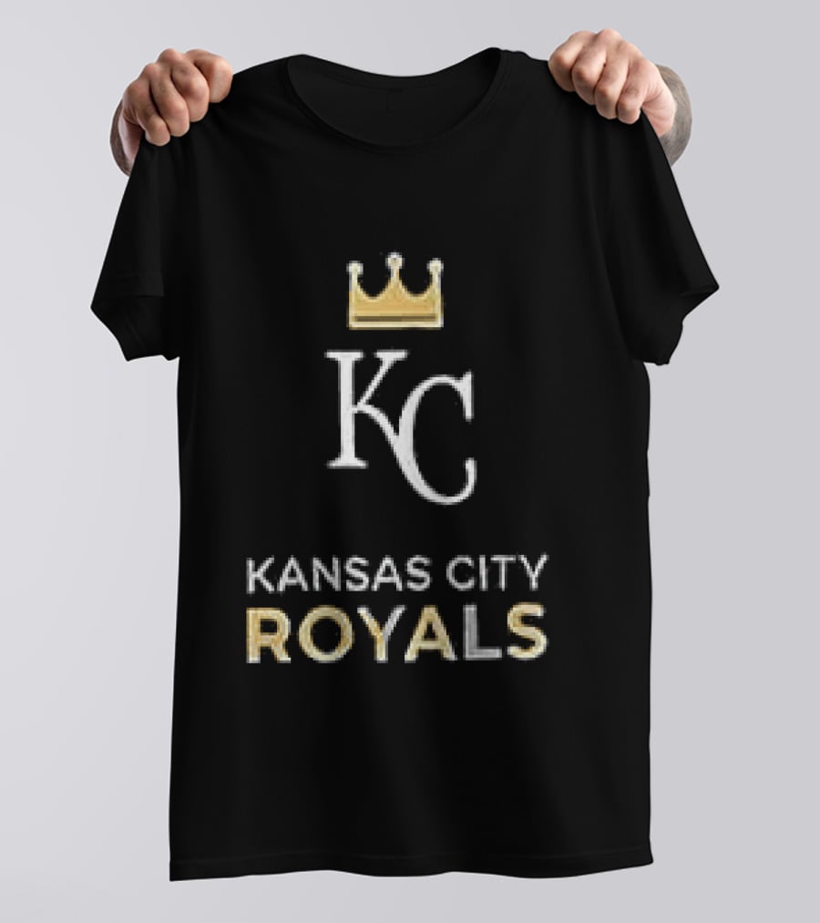 Kansas City Royals Skull Bat Crossed Baseball KC Crown T-Shirt