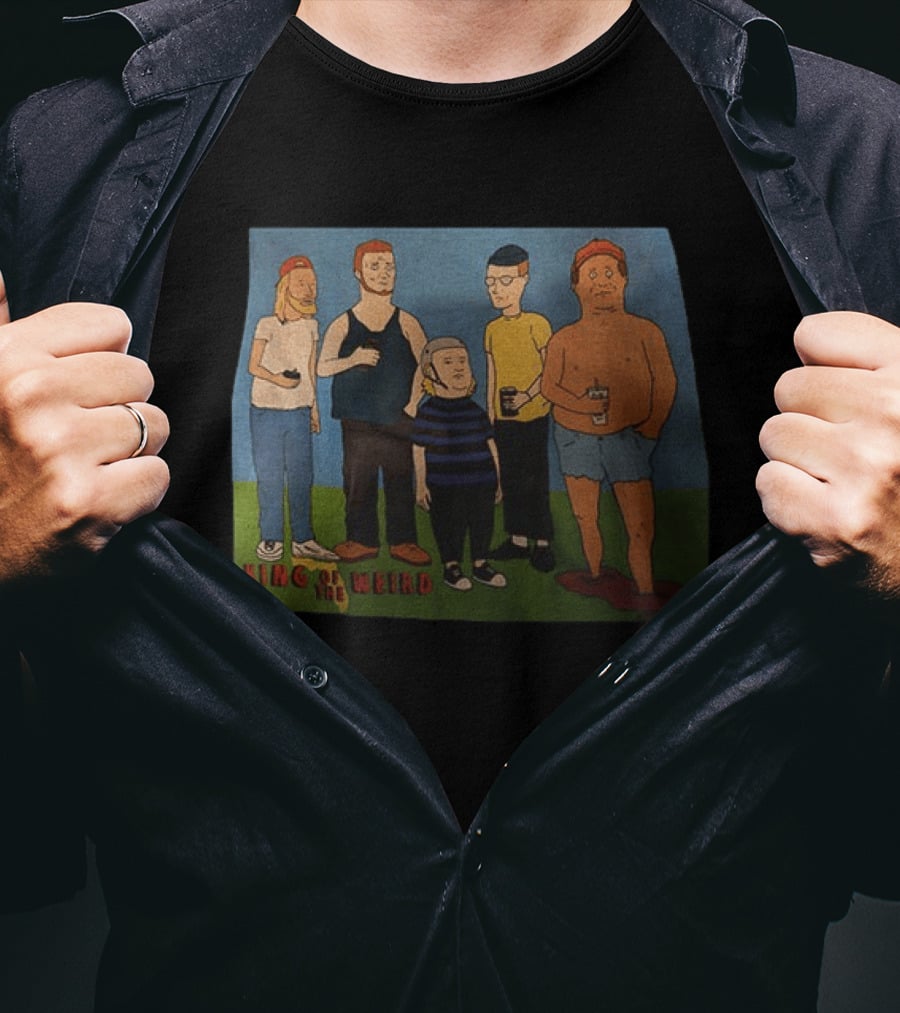 King Of The Weird King Of The Hill Characters Holding Drinks T-Shirt